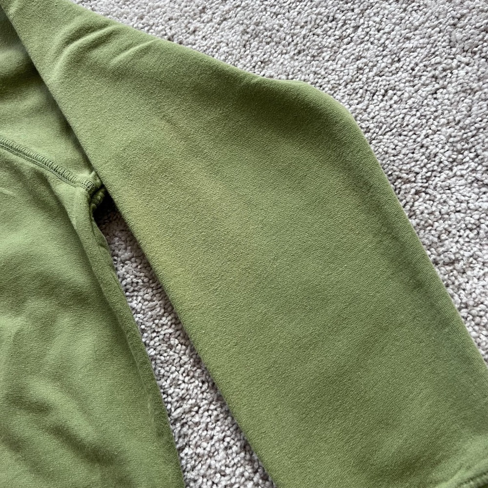 Clare V Tiger Graphic Sweatshirt Womens XL Green Terry Raglan Crewneck Pullover - Picture 4 of 15